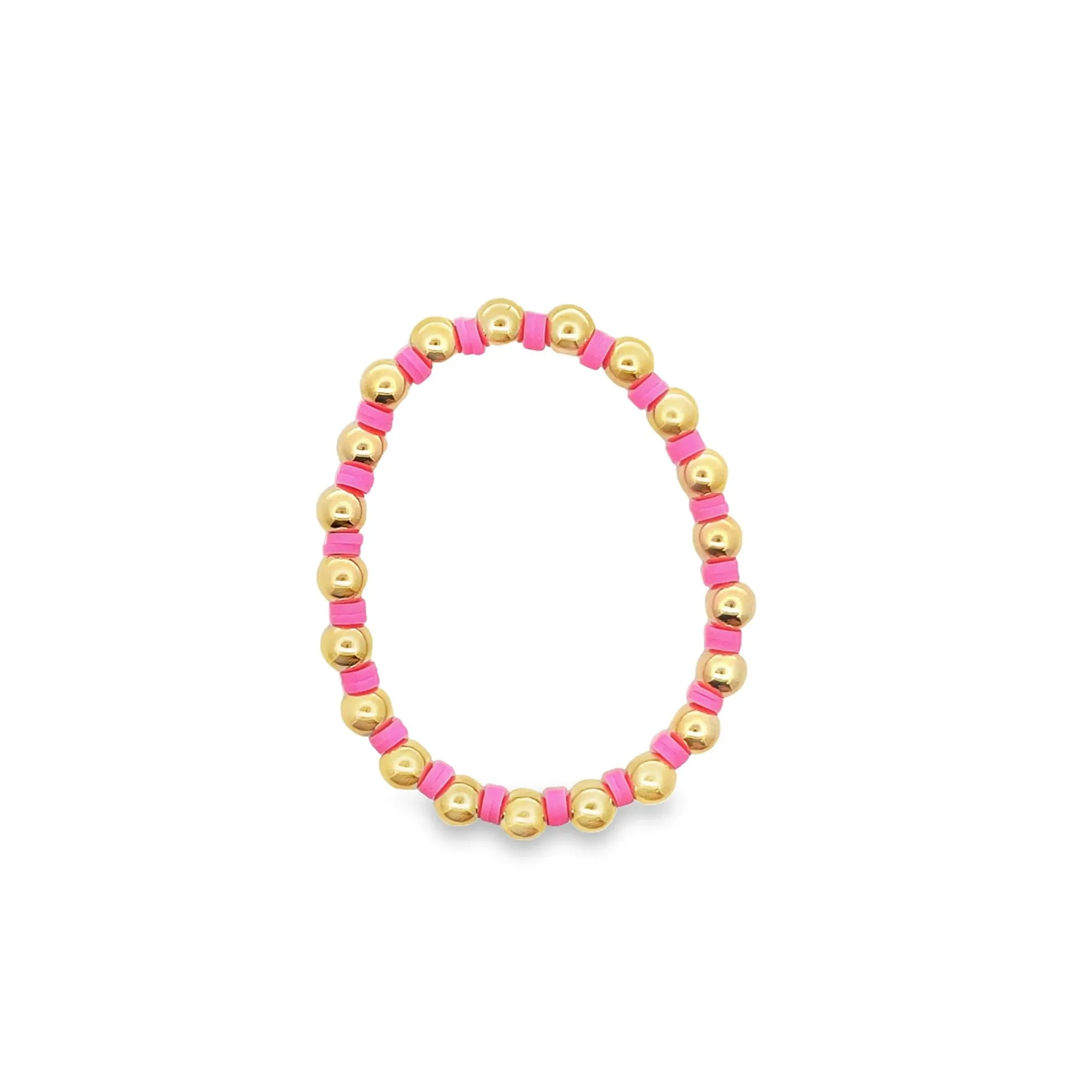 12 Colors Gold Bead Bracelet Polymer Clay Disc (I3)