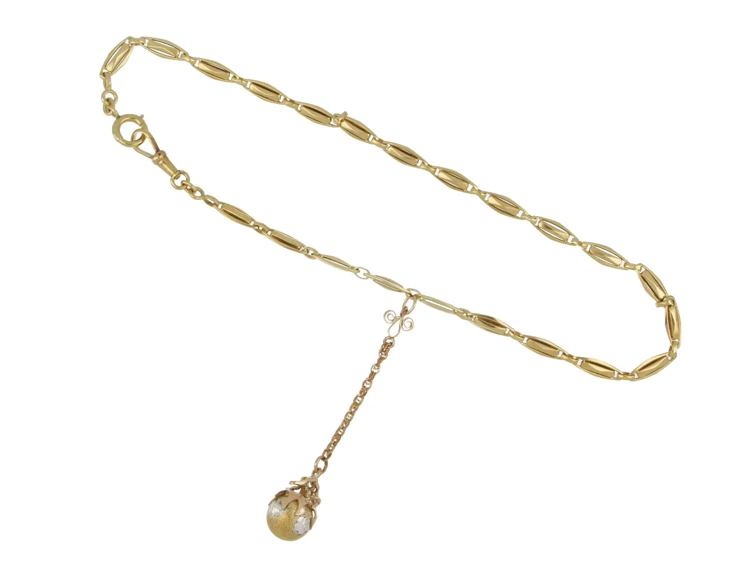 18kt yellow gold pocket watch chain