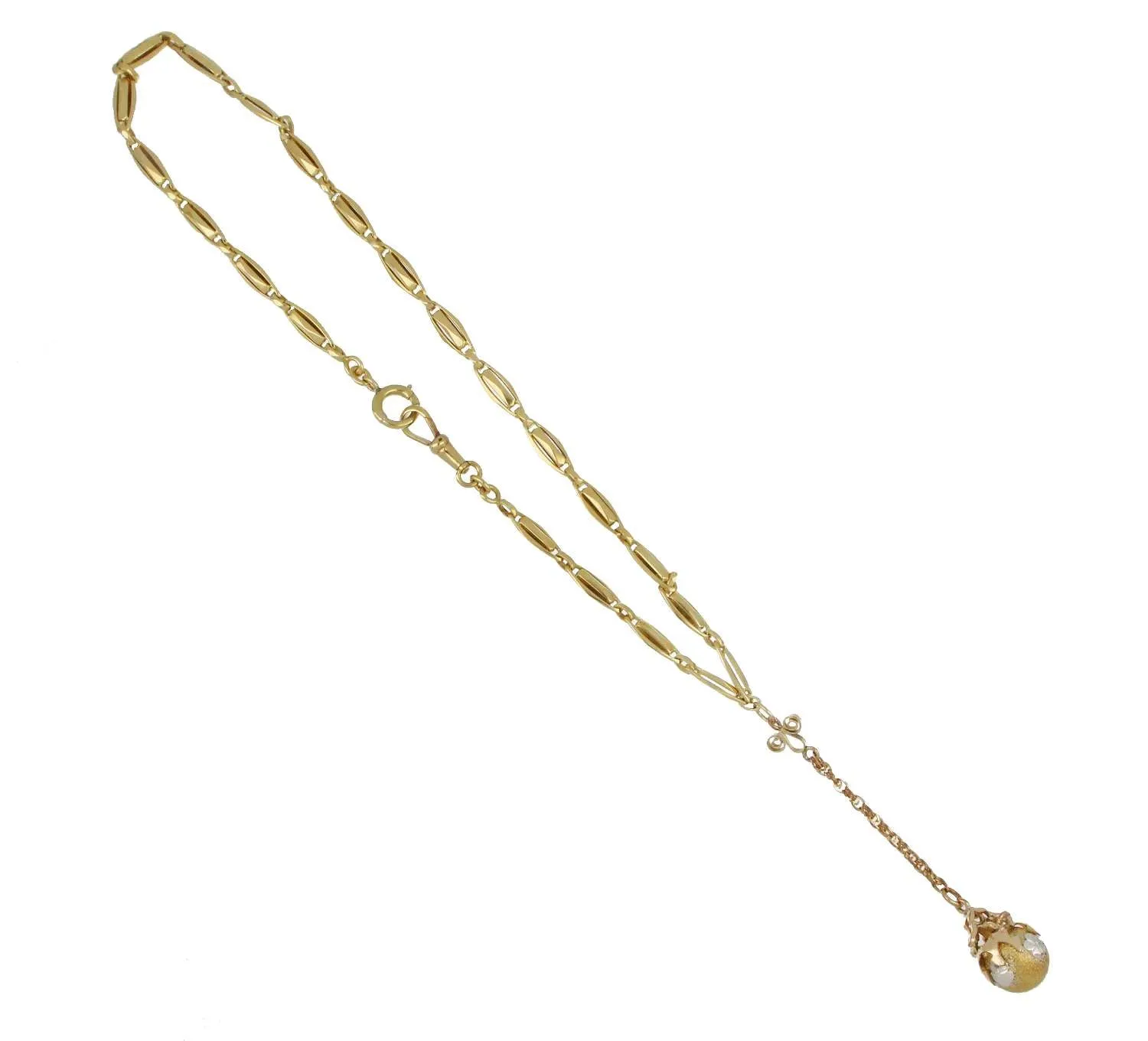 18kt yellow gold pocket watch chain