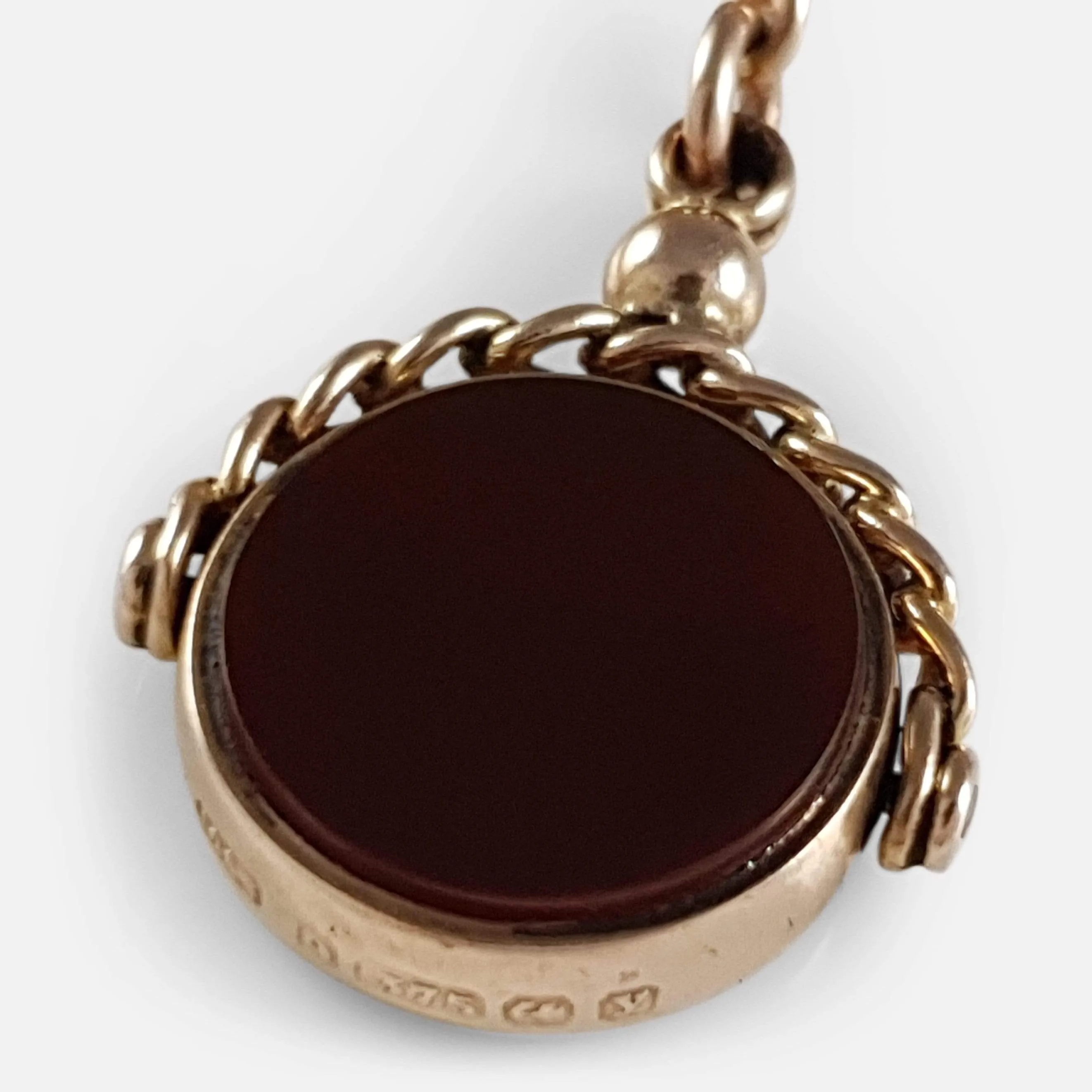 9ct Gold Double Albert Watch Chain with Fob
