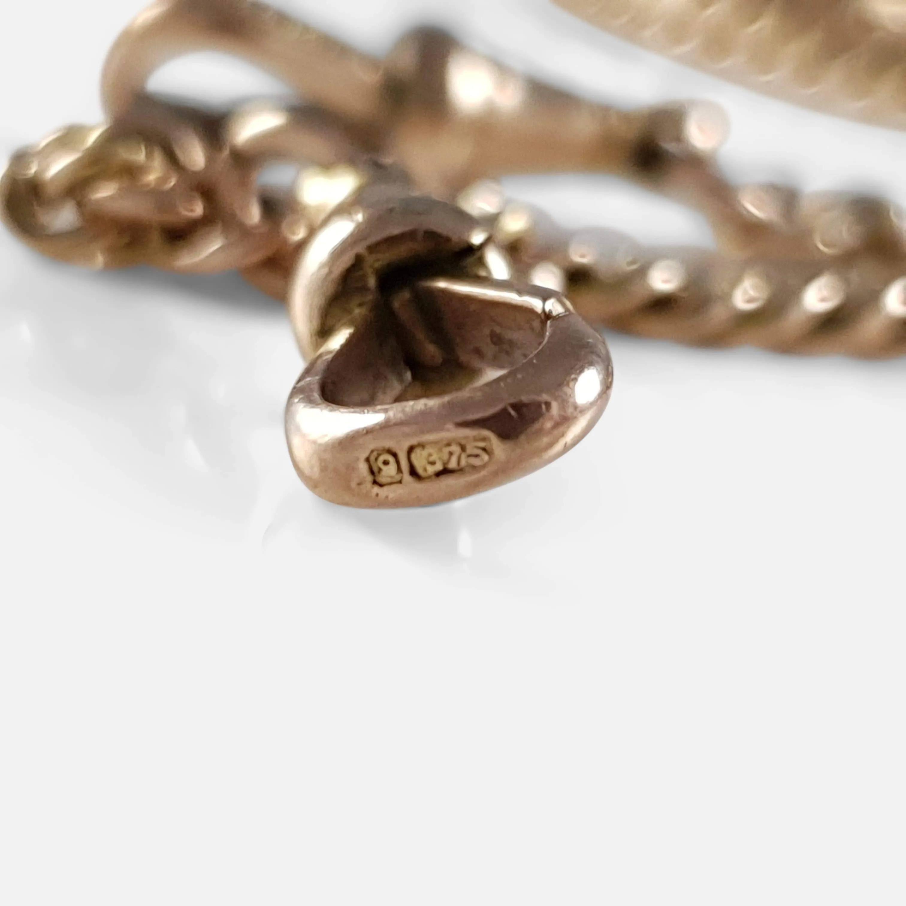 9ct Gold Double Albert Watch Chain with Fob