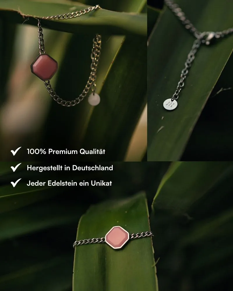 Armband - Pink Jasper - Silber - Für Sie