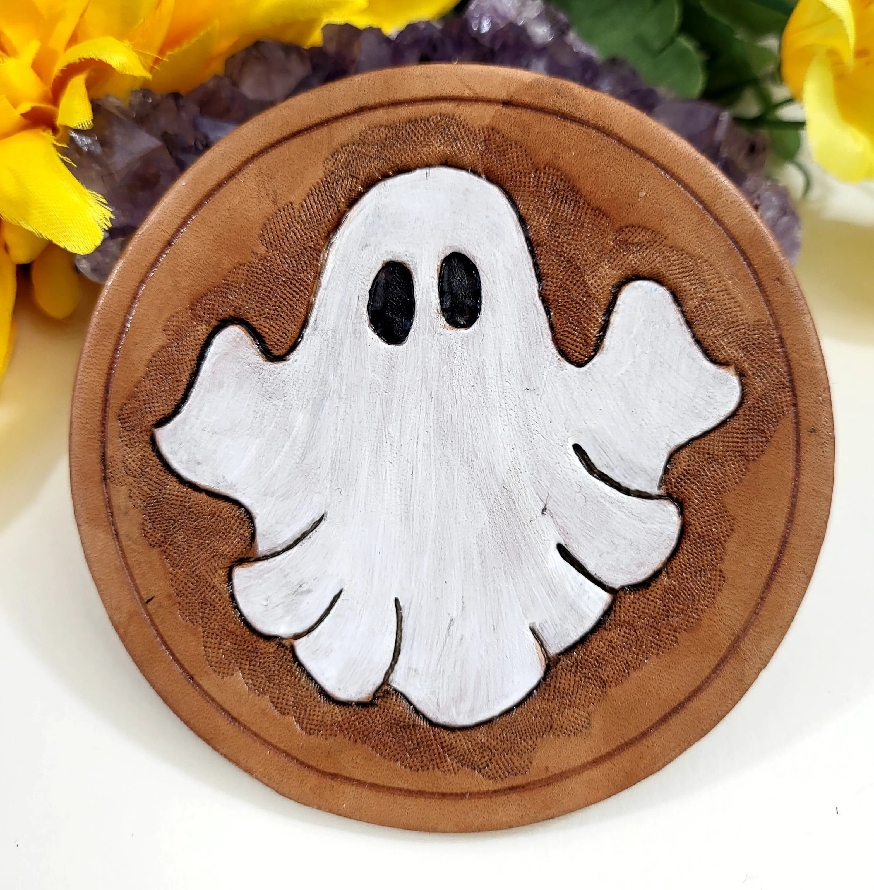 Assorted Halloween Leather Art Rounds