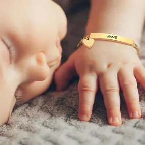 Baby Name Bracelet | Baby Bracelet Silver | Child ID Bracelet | Custom Name Bracelet | Personalized Bracelet for Women | Gold Baby Bracelet