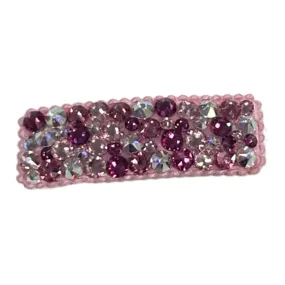 Bari Lynn All Over Swarovski Crystal Snap Clip - Pinks