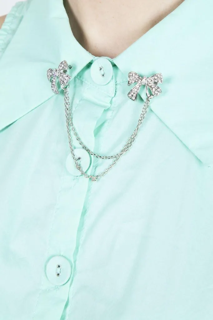 Bow Charm Collar Tips