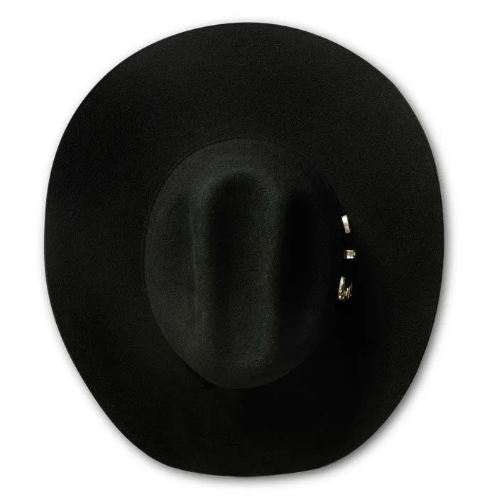 Bullhide Hats by Montecarlo - 4X "Kingman" Wool Felt Black Cowboy Hat - Rhinestone Buckle