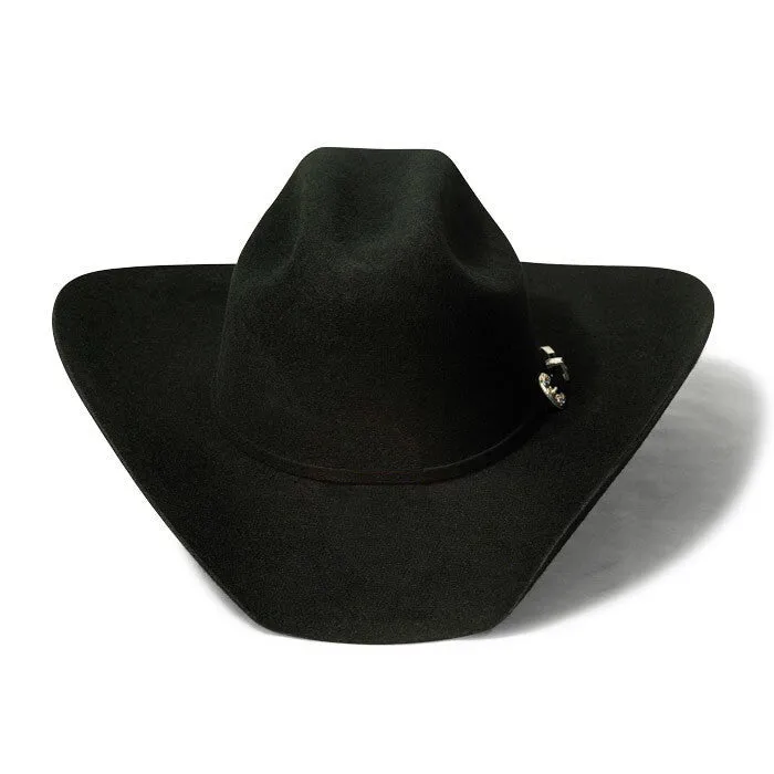 Bullhide Hats by Montecarlo - 4X "Kingman" Wool Felt Black Cowboy Hat - Rhinestone Buckle