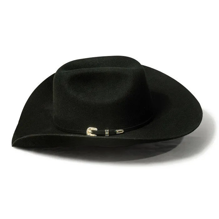 Bullhide Hats by Montecarlo - 4X "Kingman" Wool Felt Black Cowboy Hat - Rhinestone Buckle