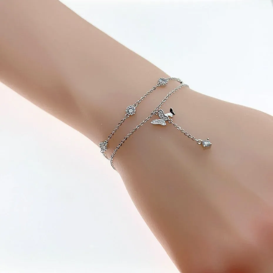 Butterfly Cubic Zirconia Bracelet
