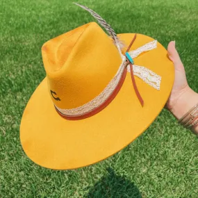 Charlie 1 Horse Smoke Show Wool Felt Hat - Yellow CWSMSH