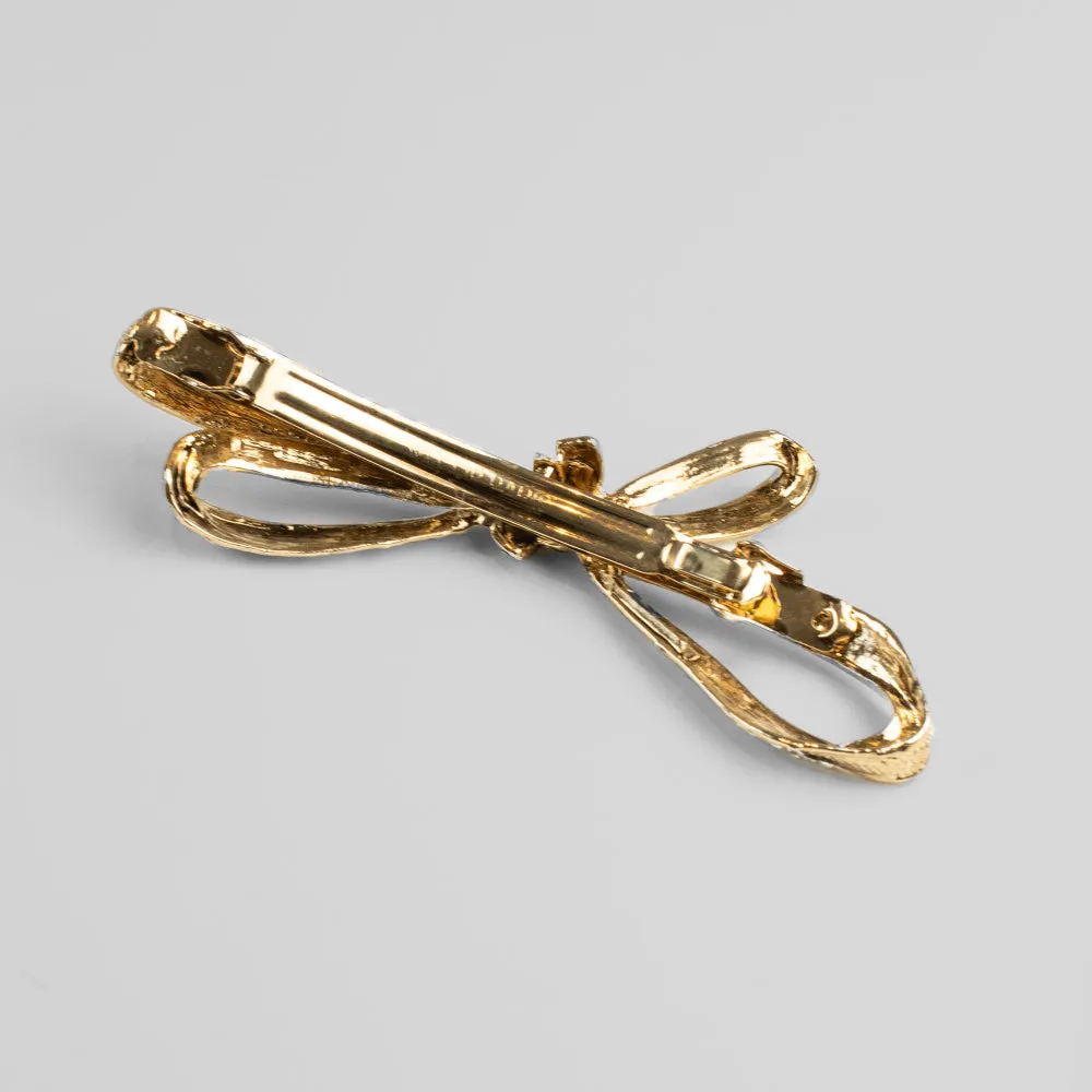 Crystal Bow Barrette Clip