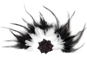 Feather Brooch with Rosette (One Burgundy Feather Brooch Left!)