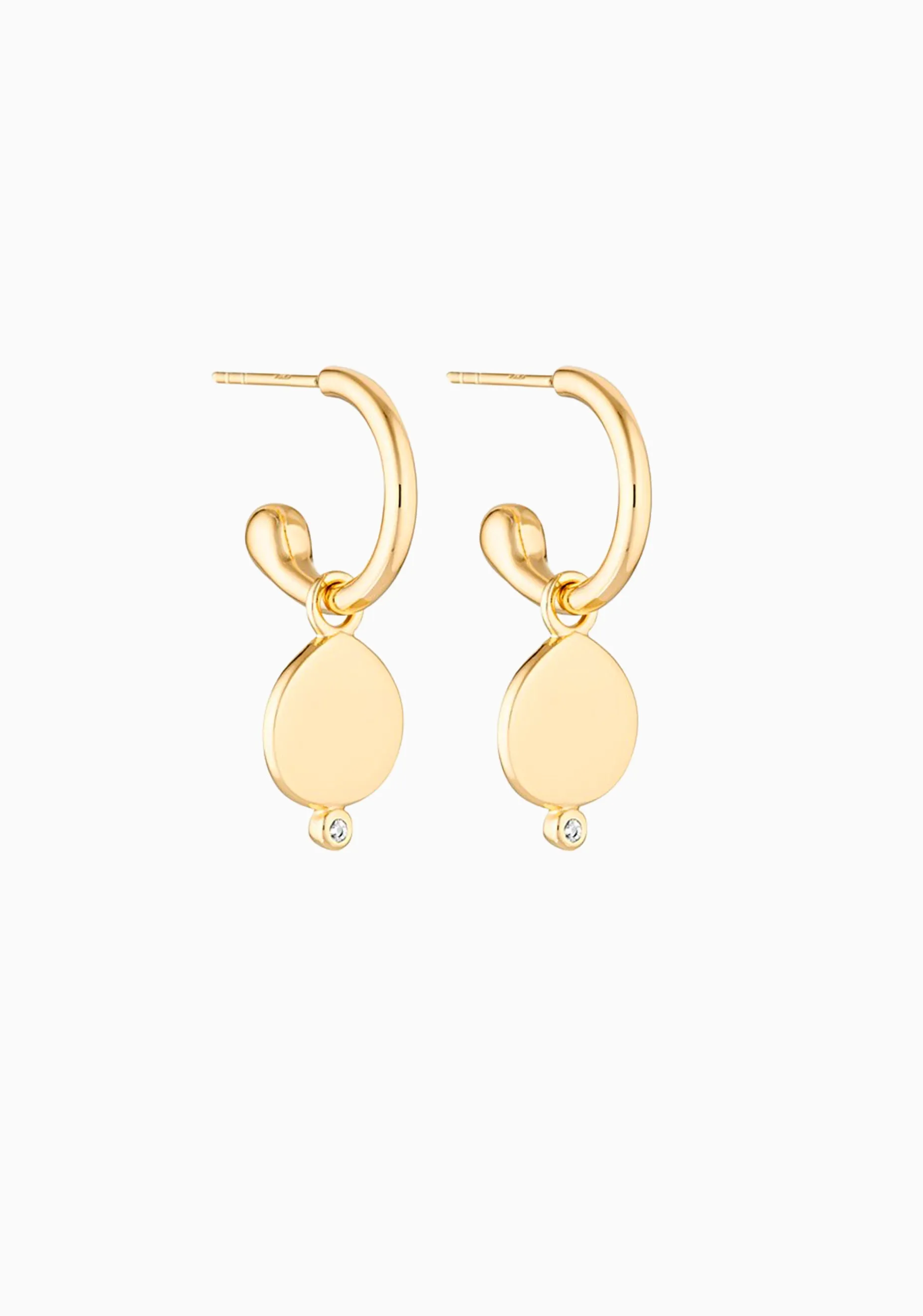 Field Hoop Earrings_Gold