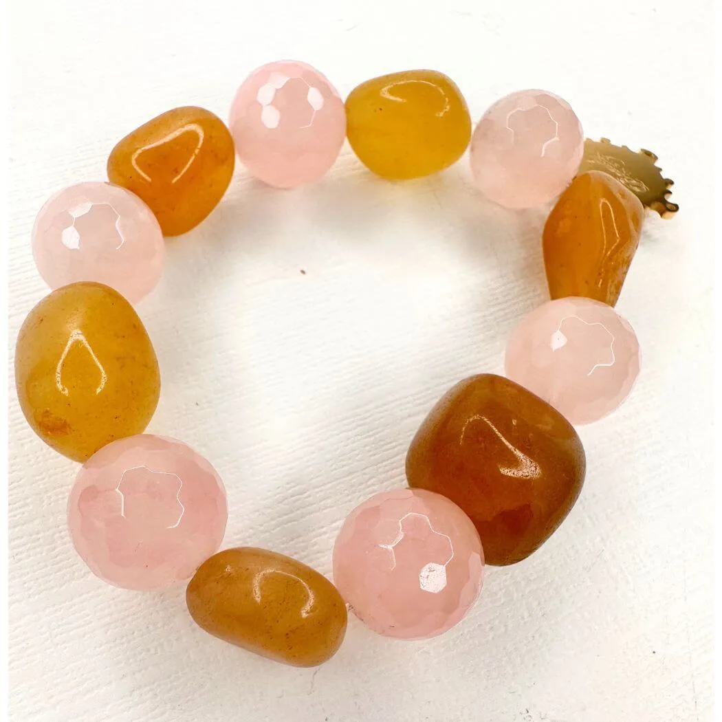 Gemstone Chunky Beaded Bracelet or Earrings