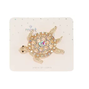 JAH46467-Rhinestone Turtle Brooch