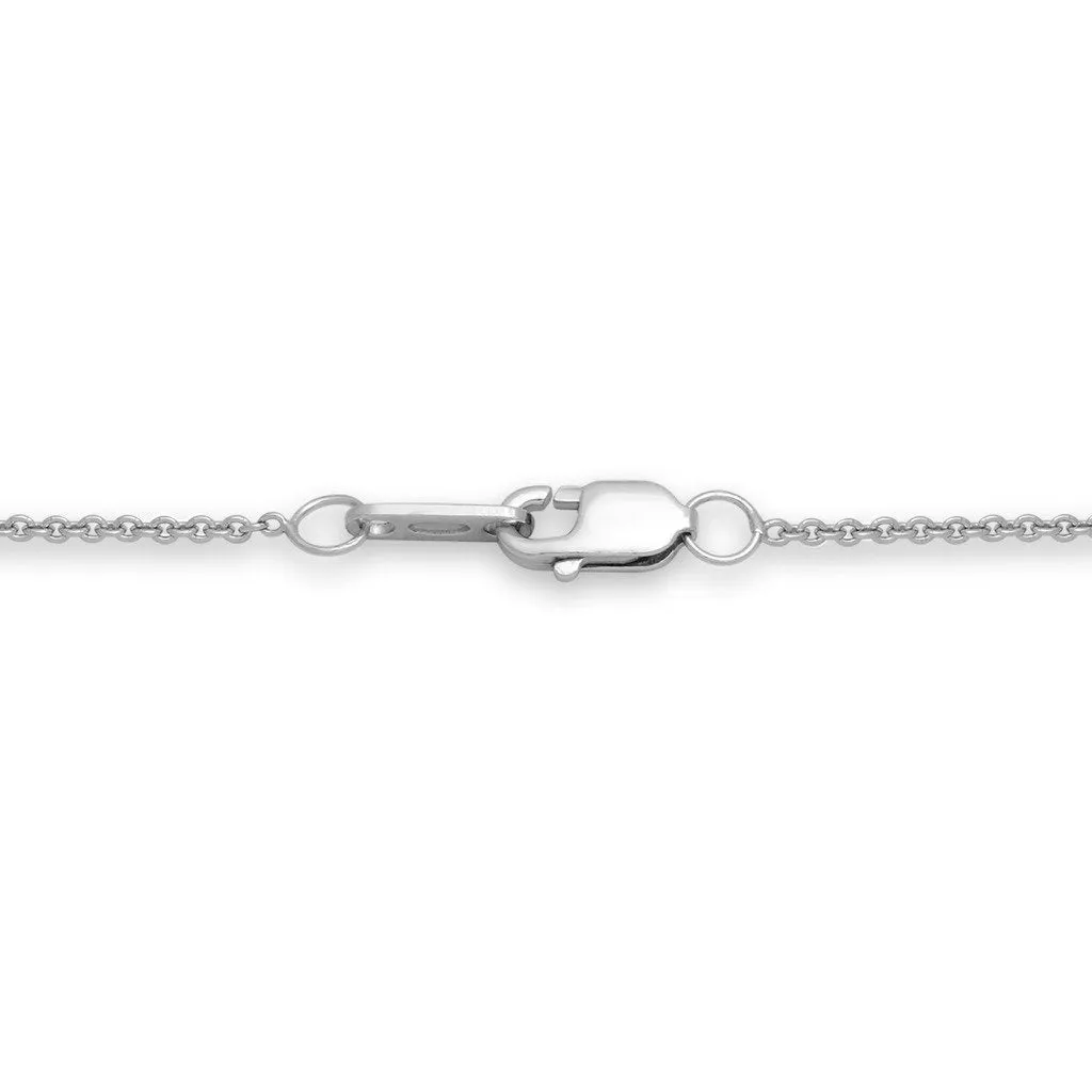 Jewelili Sterling Silver With Created Emerald and Created White Sapphire Twisted Halo Pendant Necklace