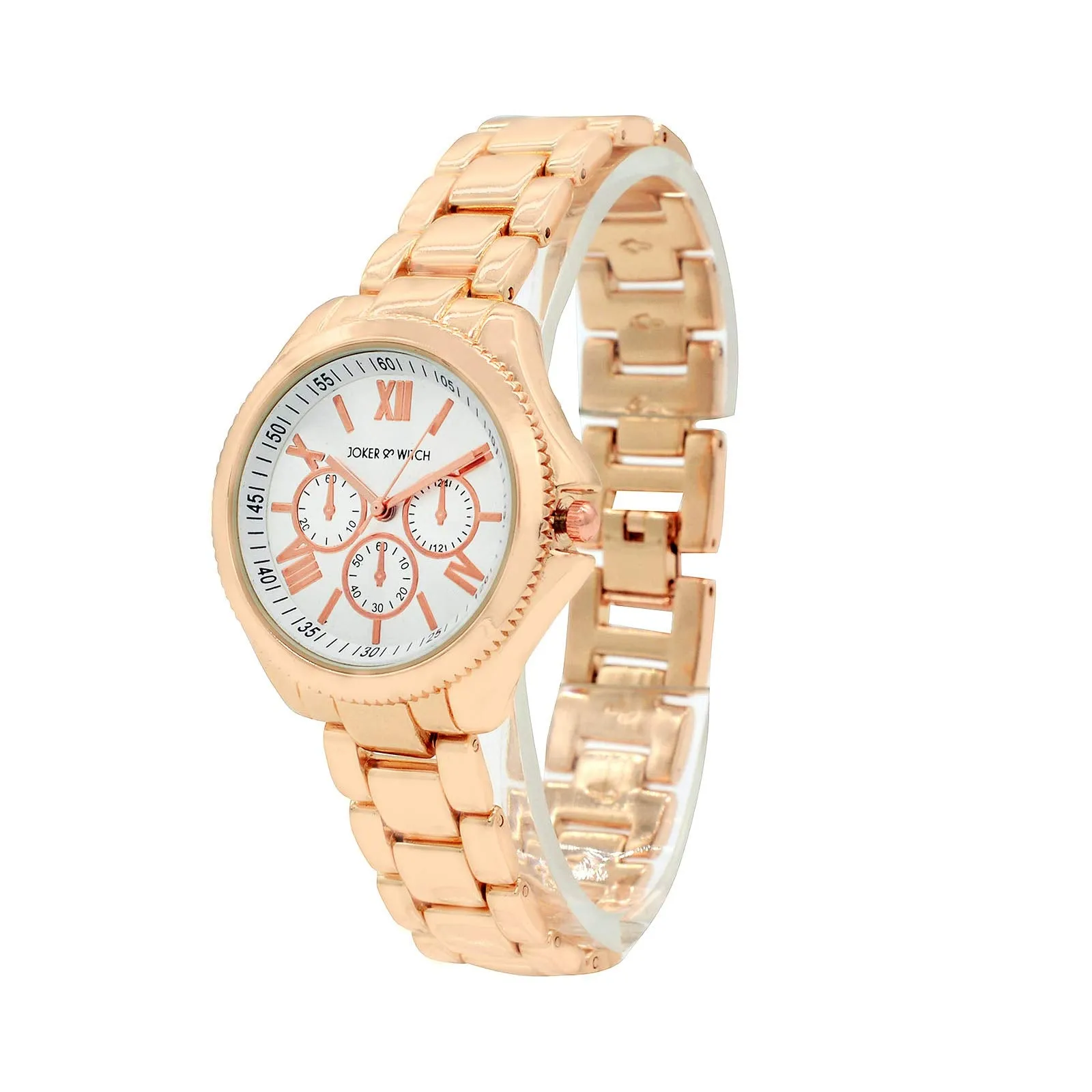 Joker & Witch Ella White Dial Rosegold Watch for Women