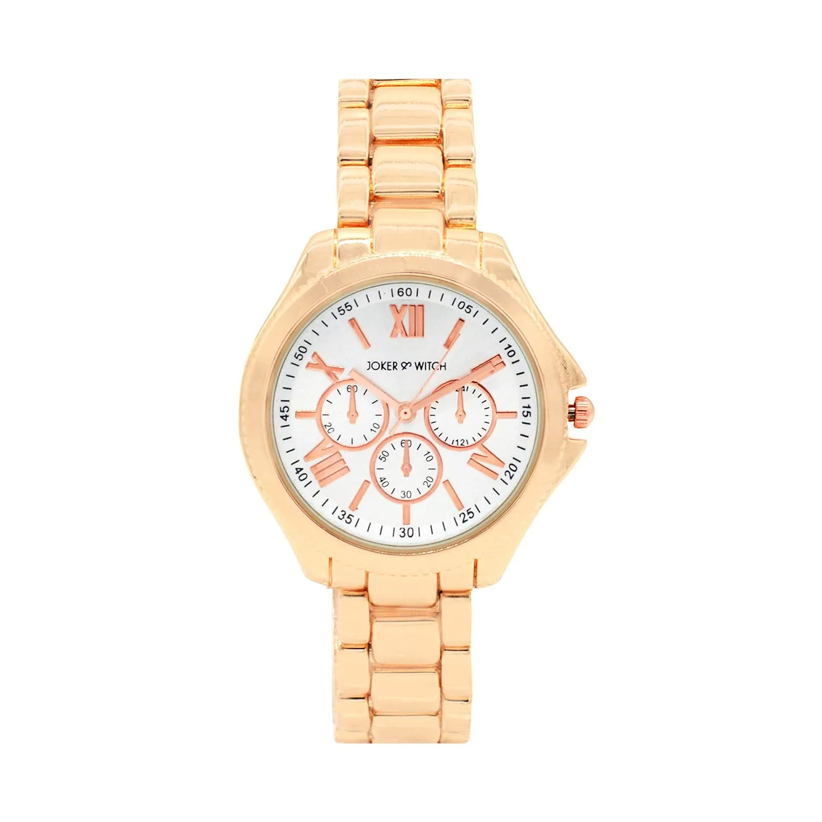 Joker & Witch Ella White Dial Rosegold Watch for Women