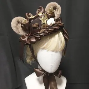 Lovely Bear Ear Mini Top Hat Cute Lolita Headpiece