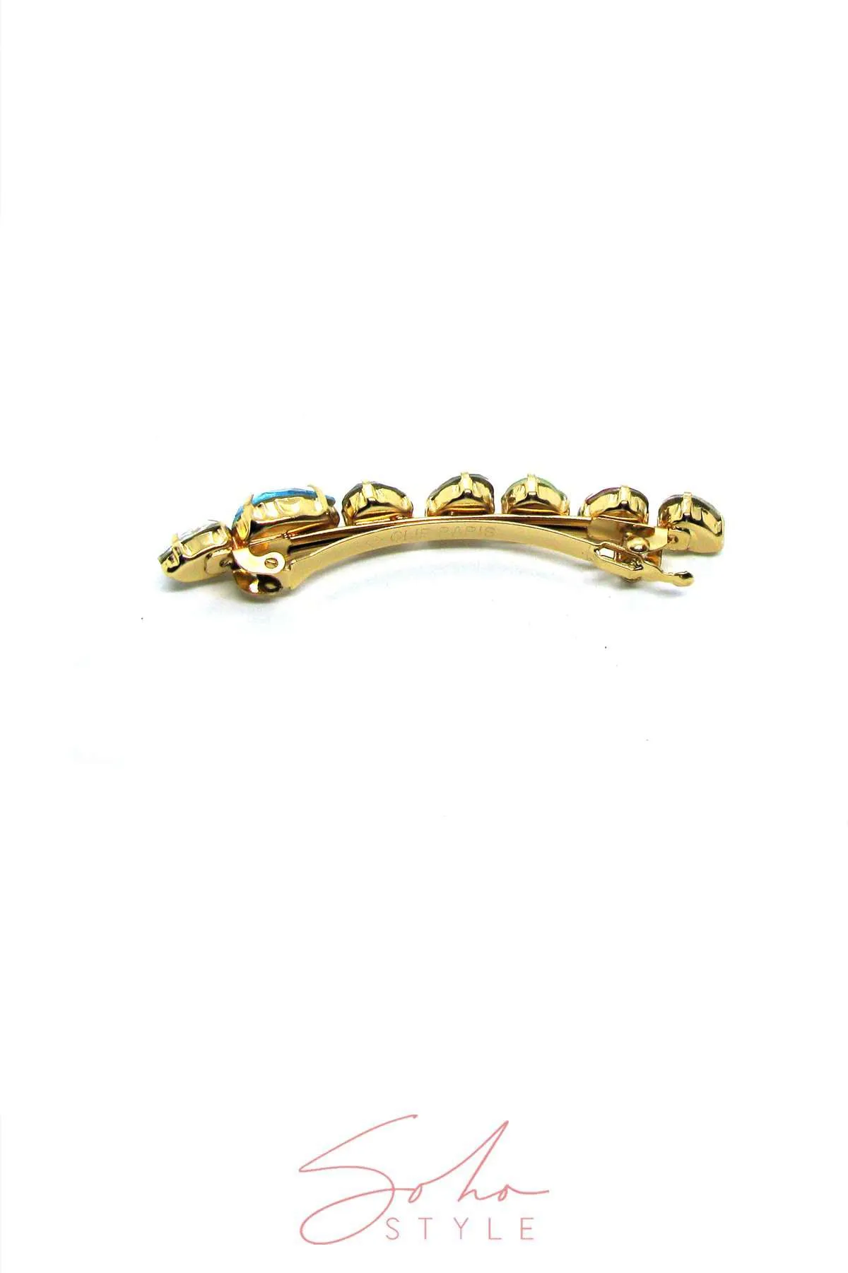 Multi-Colored Bejeweled Barrette