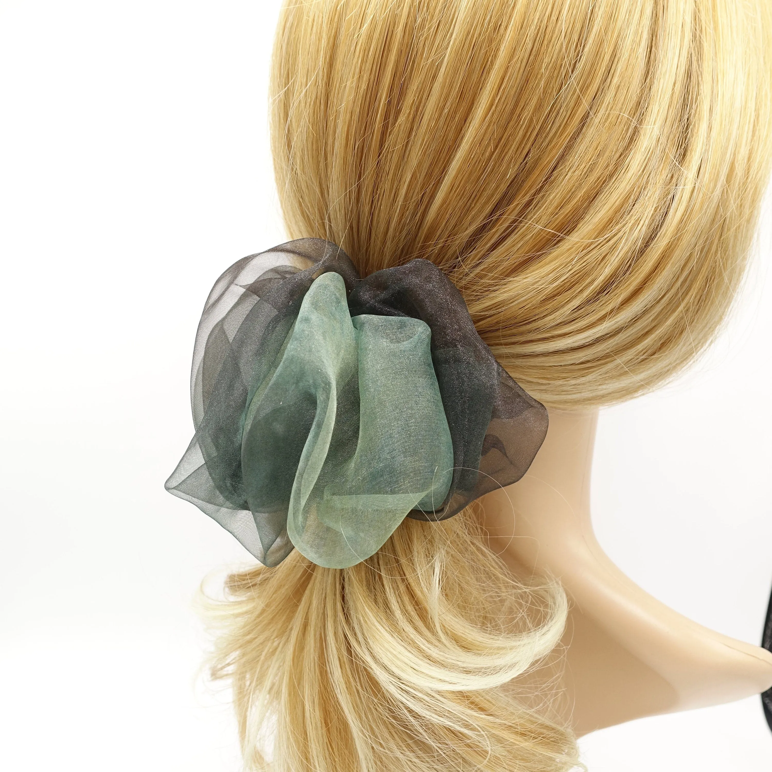 organdy tie dye wave hair barrette