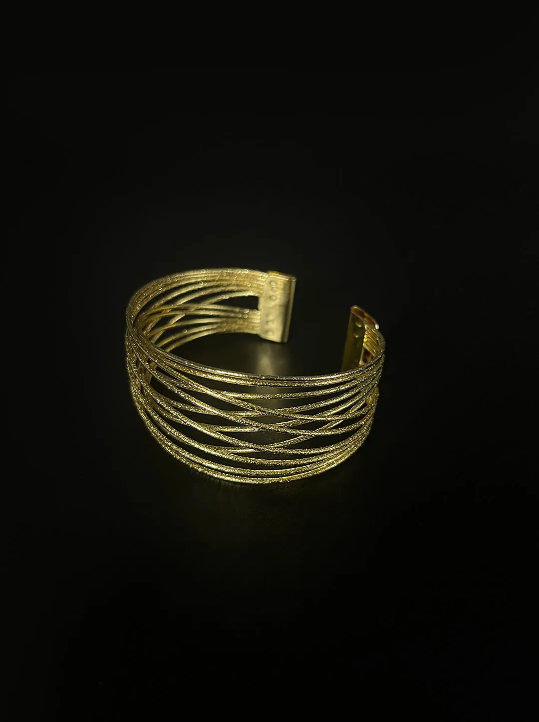 Ornaio 18K Gold Plated Waterproof Cross Design Cuff Bracelet