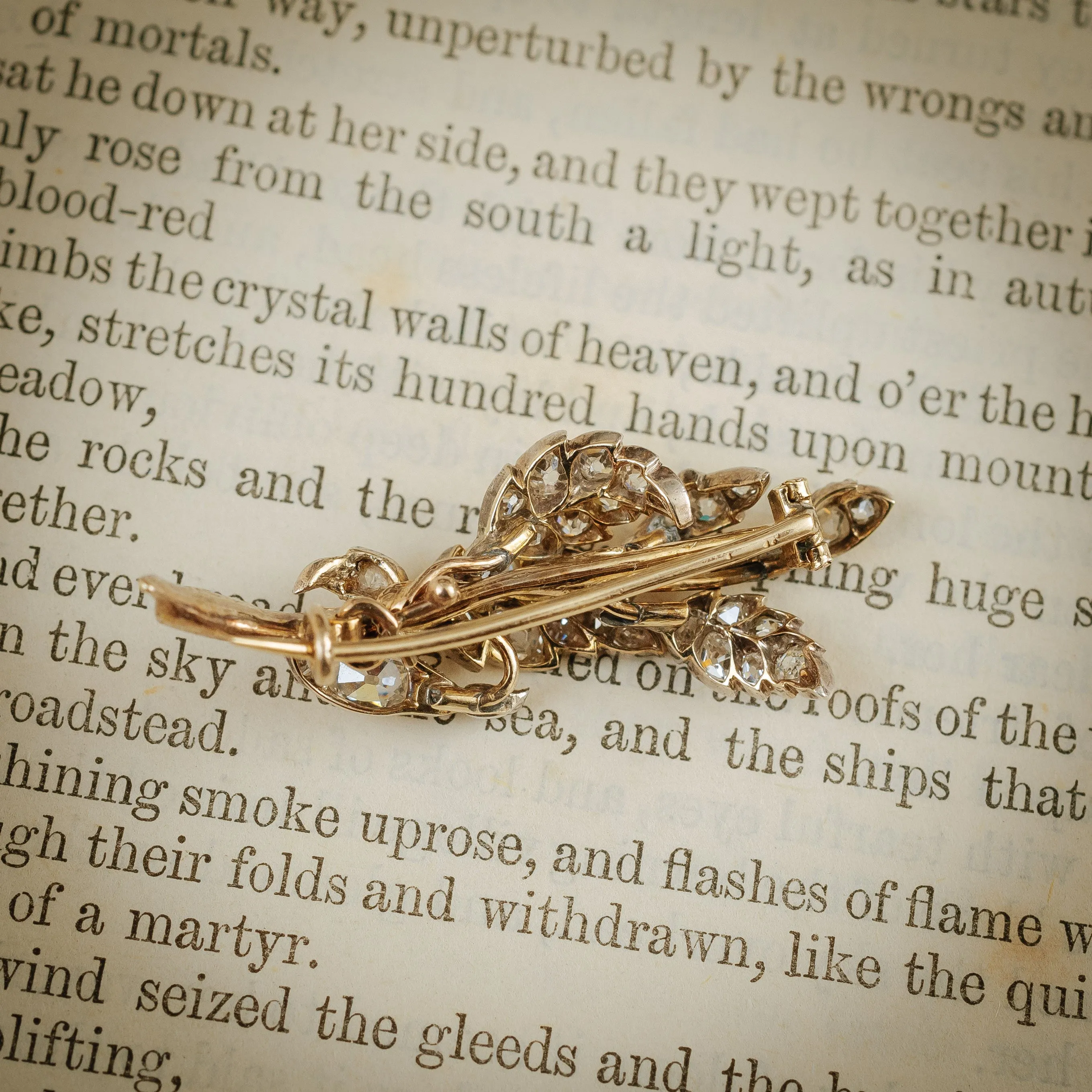 Perfectly Poetic Antique Early Georgian Leafy Arabesque Brooch