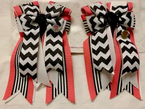PonyTail Bows- Seacrest Chevron