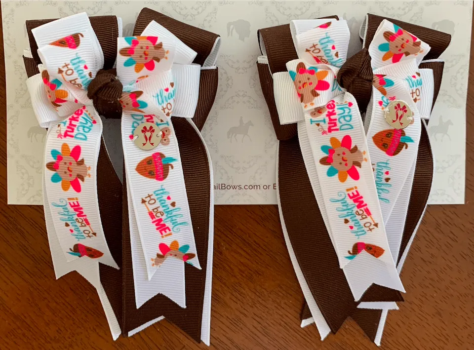 PonyTail Bows- Thanksgiving
