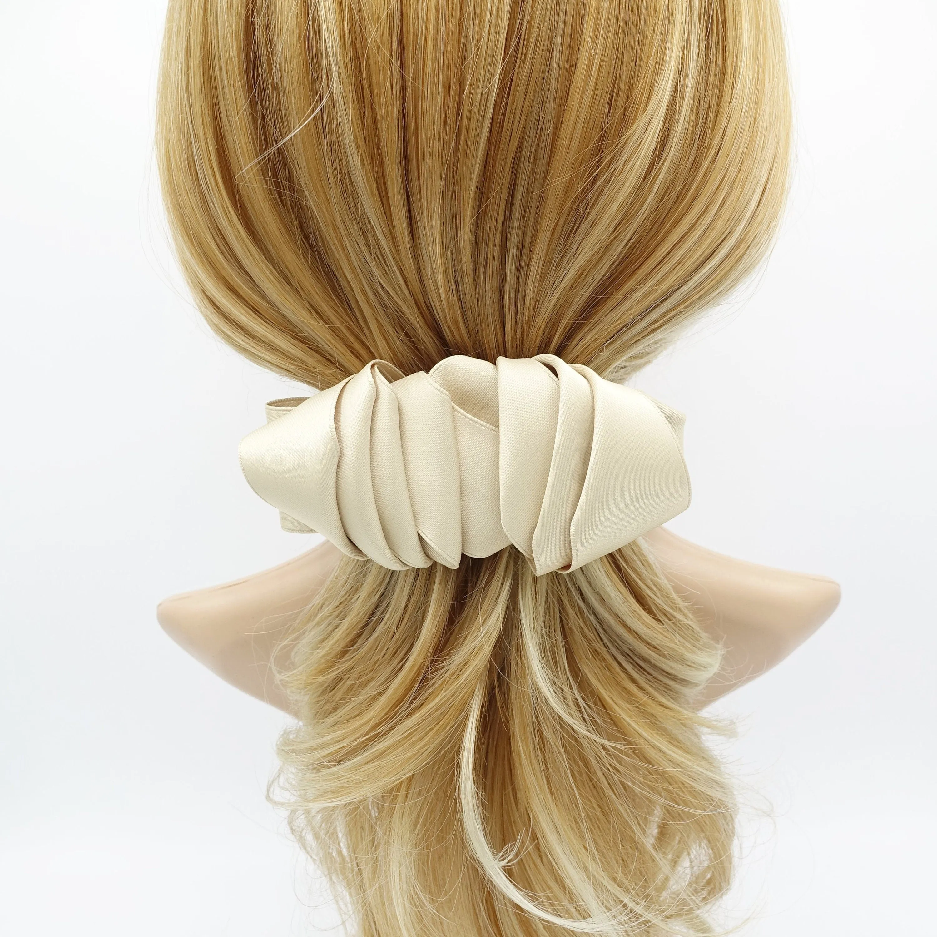 satin stacked hair bow for women