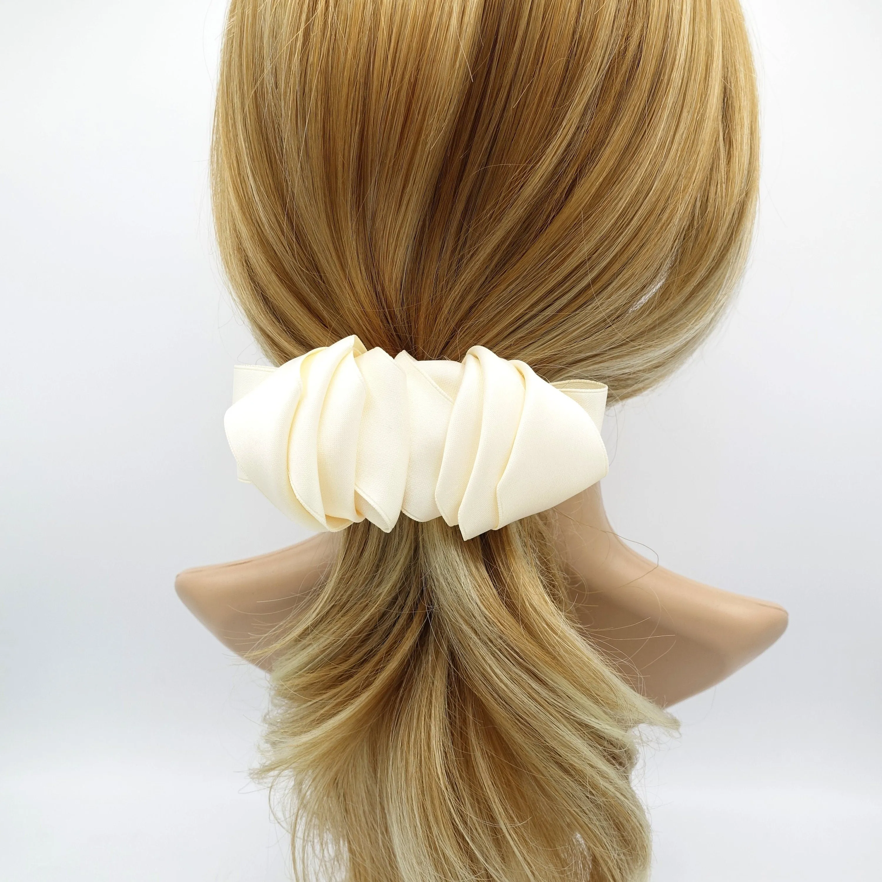 satin stacked hair bow for women