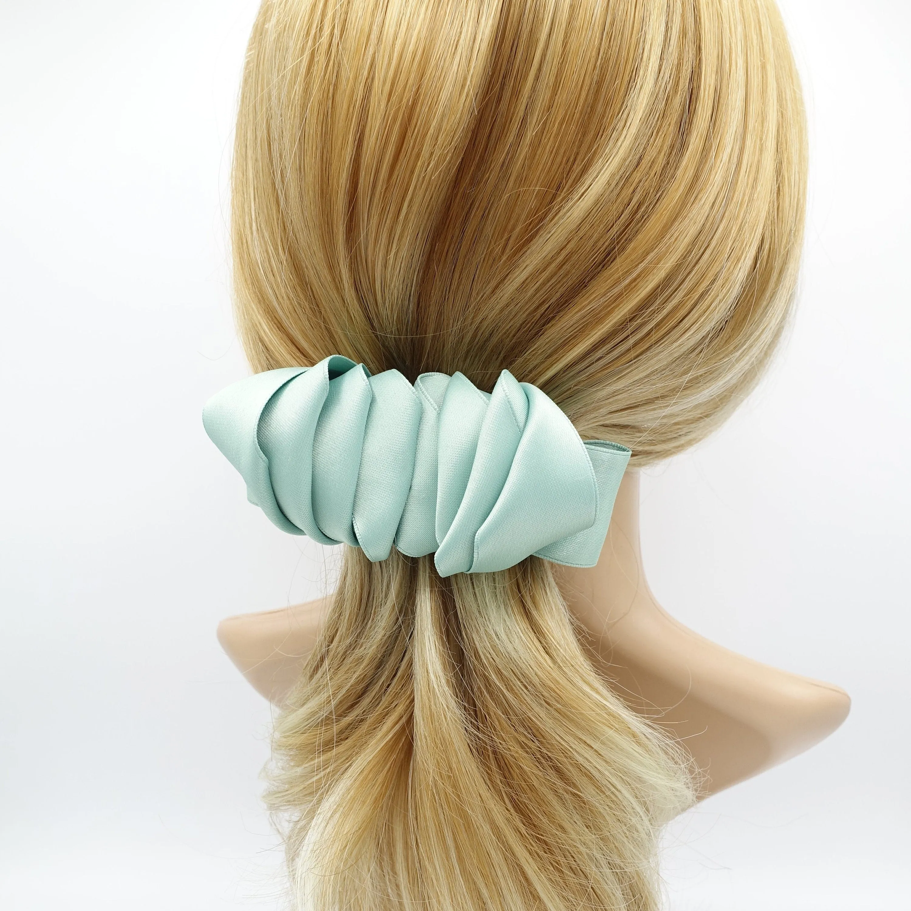 satin stacked hair bow for women