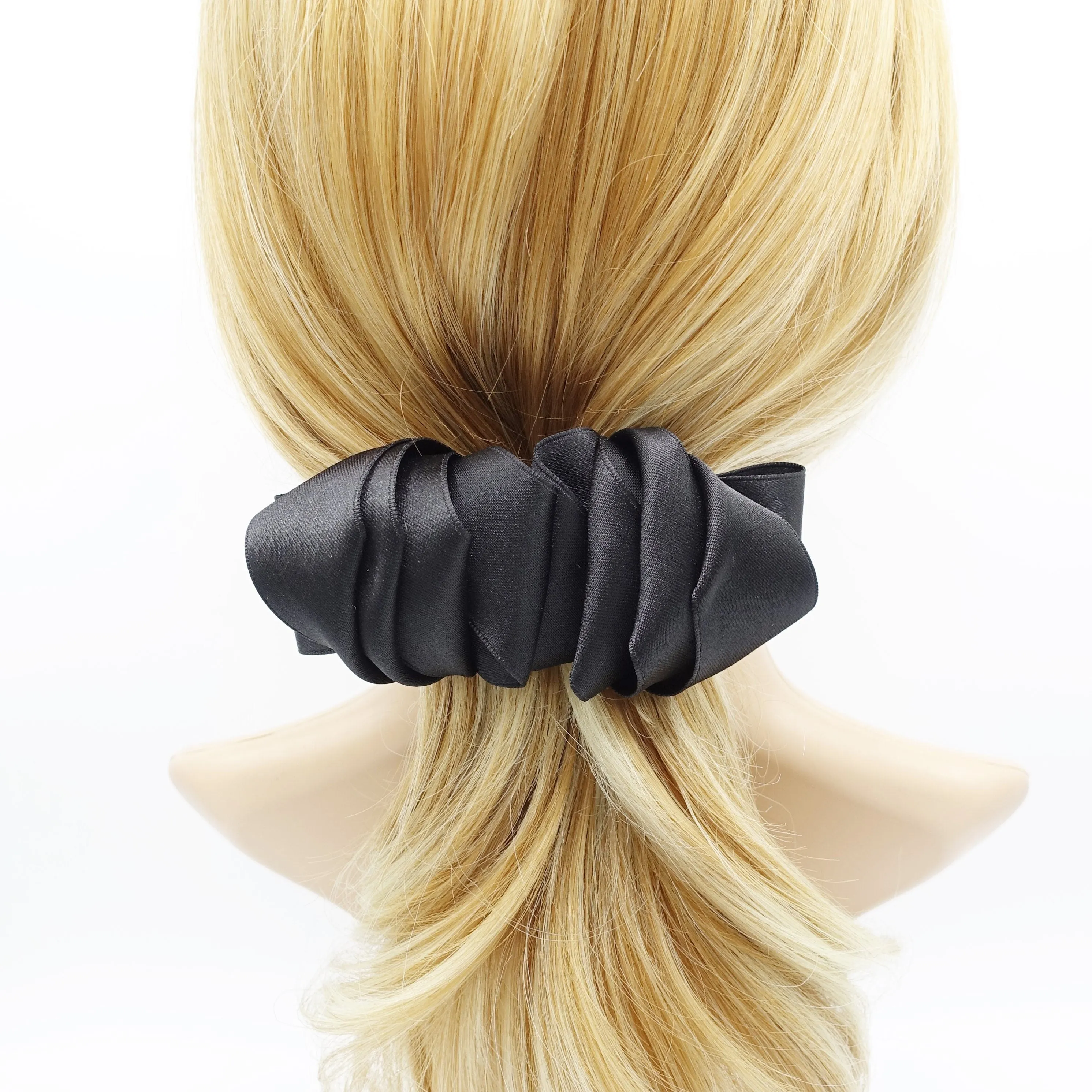 satin stacked hair bow for women
