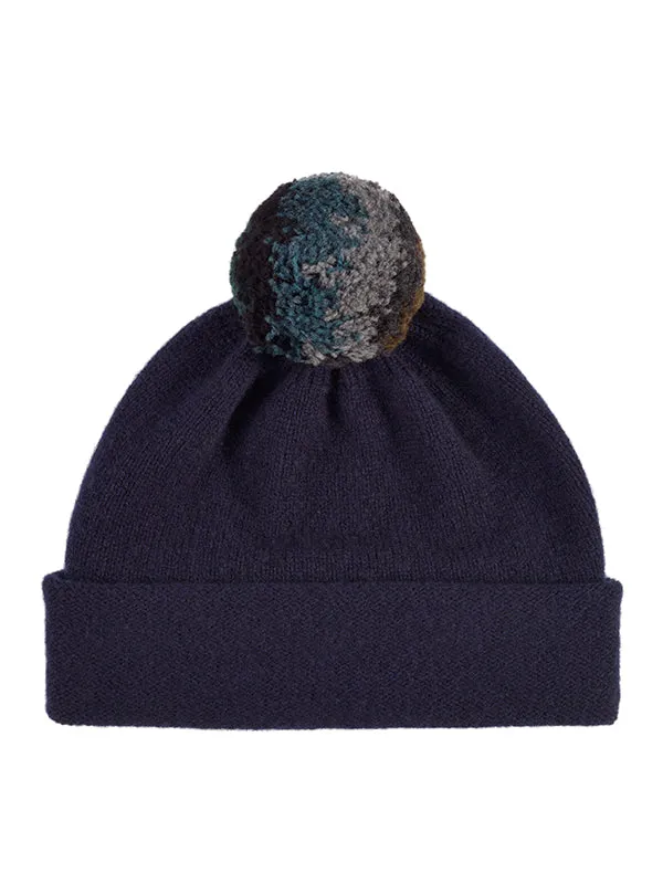 Shaggy Pompom Hat Derby