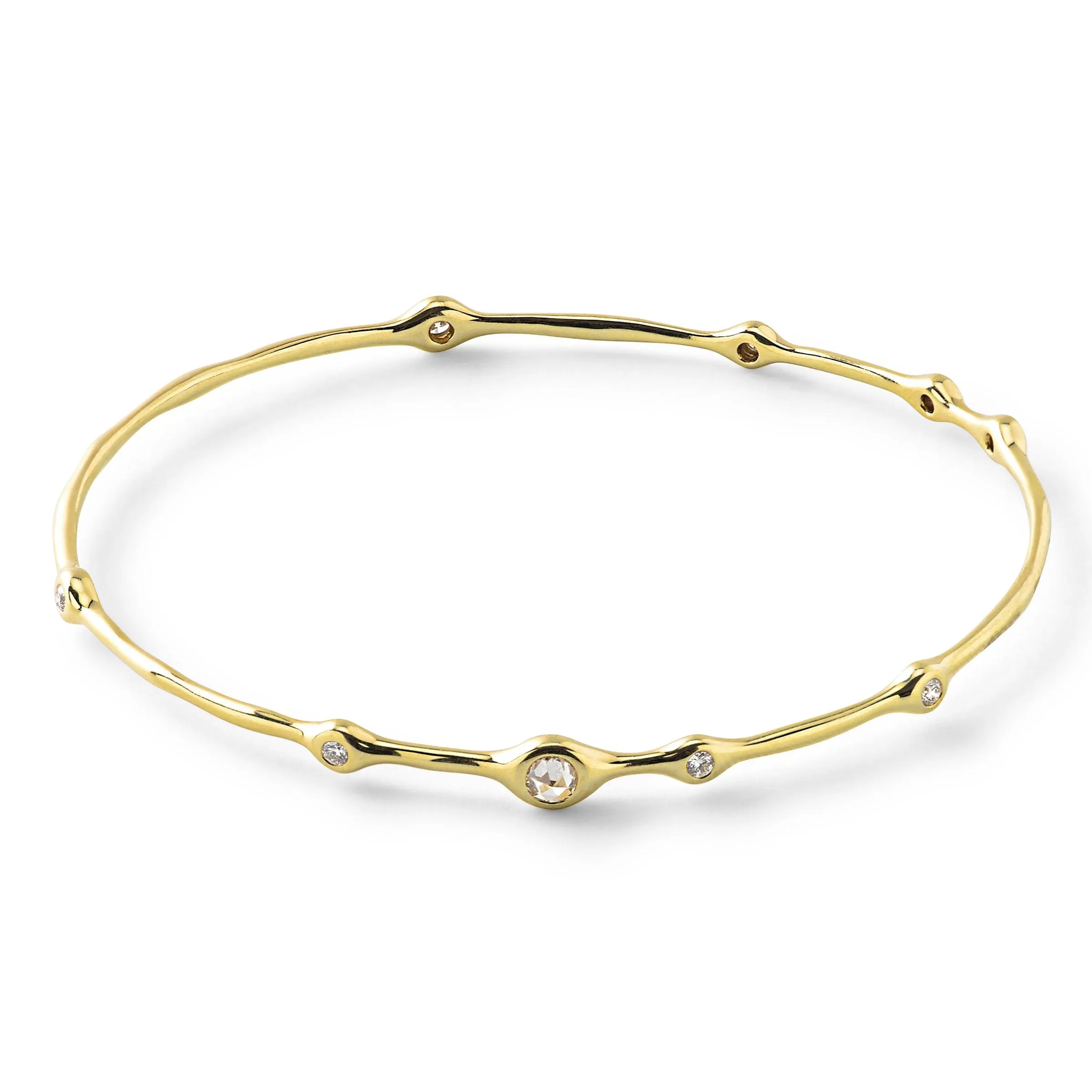 Superstar Bangle in 18K Gold with Diamonds