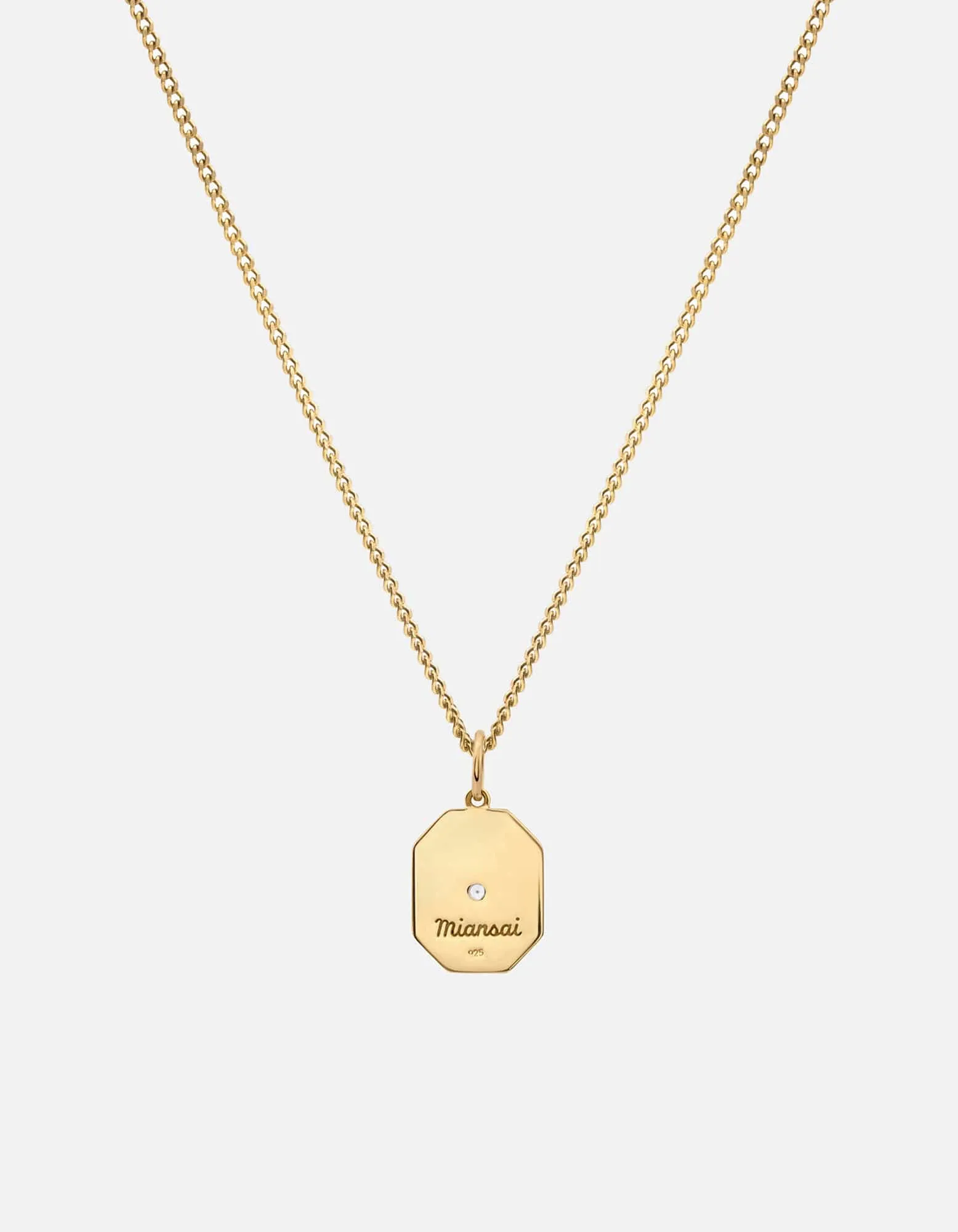 Umbra Sapphire Necklace, Gold Vermeil/Black