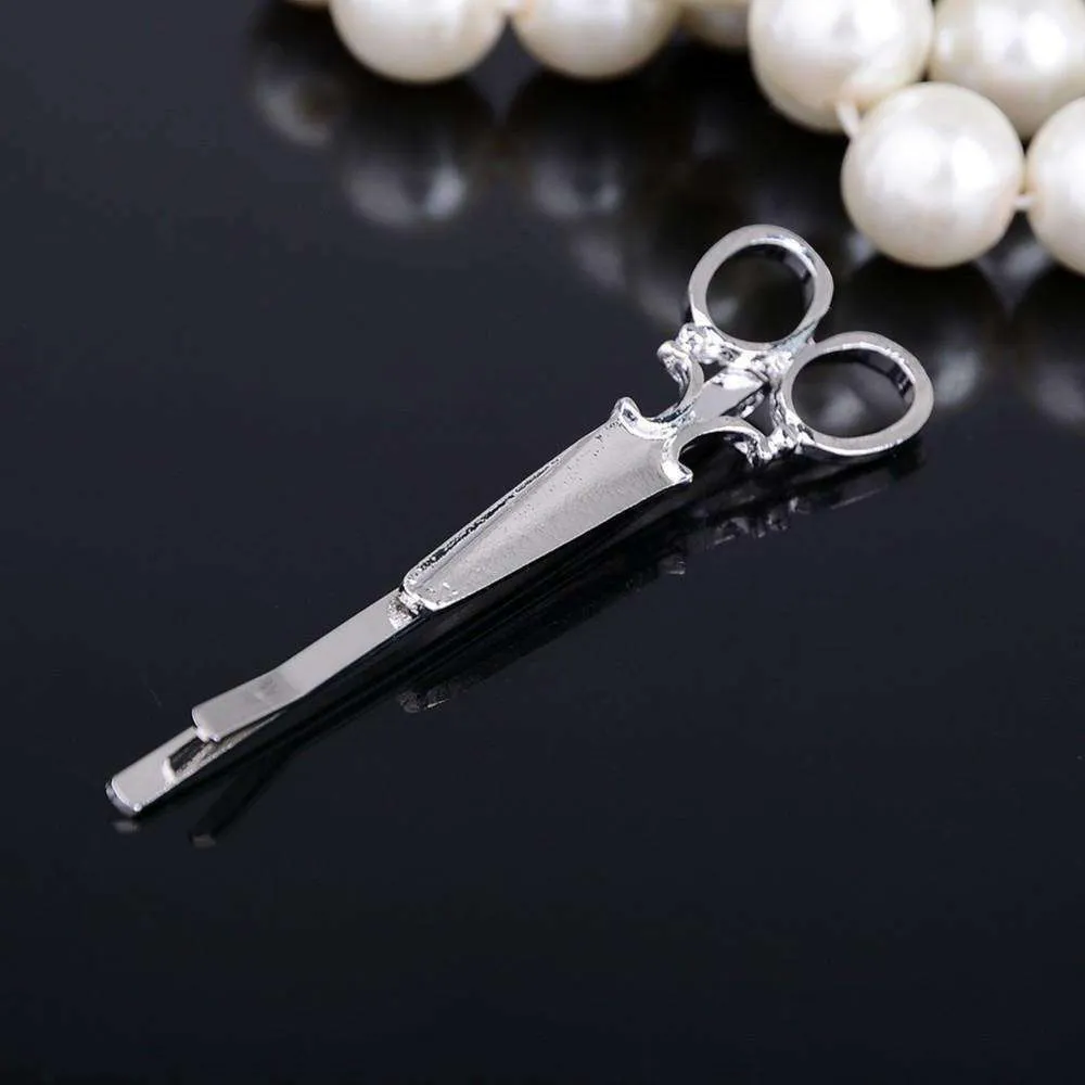 Vintage Victorian Scissors Hair Clip Barrette For Woman